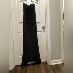 BCBGMaxAzria Black Strapless Gown